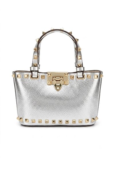 silora Women's Gold Studded Crossbody Handbag - Luxury Textured Leather with ...