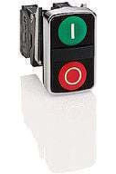 Schneider Electric Comutator On-Off cu buton, dublu, verde, 1 buc. Cod: ZB4BA...
