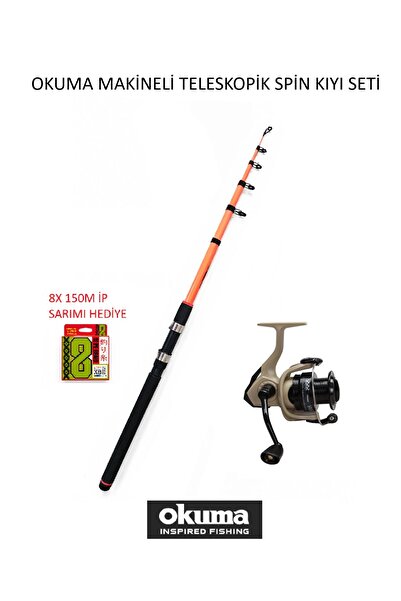 Okuma Outrax OR-3000SGA 1+1BB Olta Makinesi+240 cm teleskopik kamış kıyı seti