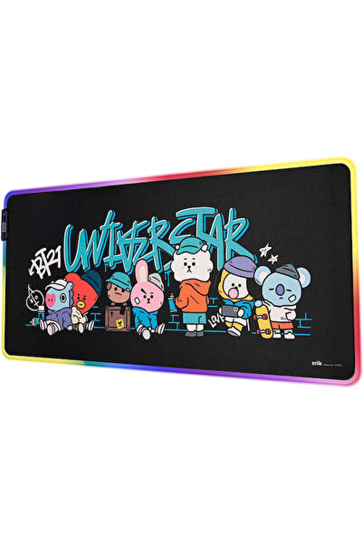 GRUPO ERIK Mouse pad de gaming Bt21 XXL (900mm) cu iluminare RGB
