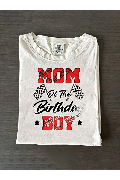 1001 Line تي شيرت Race Car Mom of The Birthday Boy Racing Family Pit Crew خفي...