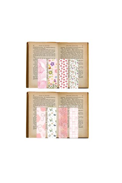 Seçkin Trend 8'li Kitap Ayracı Seti-2, 4x14cm, Su ve Neme Karşı Laminasyon Kaplama.