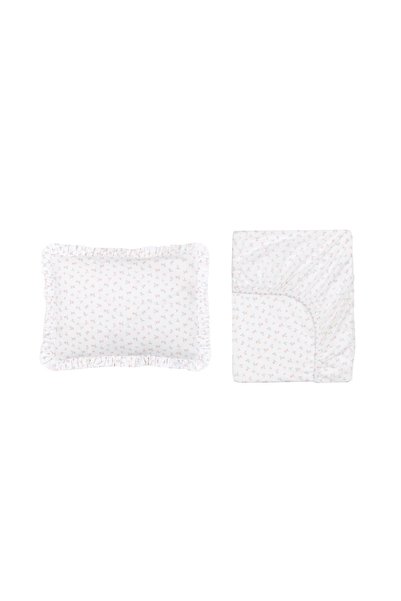 Yataş Mini Milika Baby 100% Cotton Sheet & Pillowcase Set - Powder