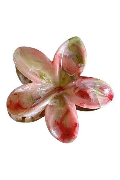 OEM Agrafa de par, floare de hibiscus, roz tropical, 6cm