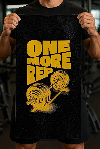 Charmbi One More Rep 45X90 Gym Towel |   Cotton Printed Towel for Professiona...
