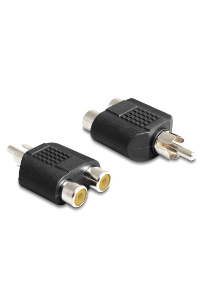 POWERTECH αντάπτορας RCA αρσενικό σε 2x RCA θηλυκό CAB-R020, μαύρος