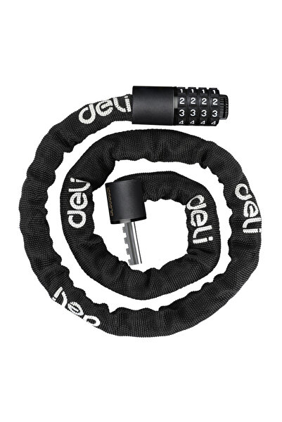 Deli κλειδαριά ποδηλάτου συνδυασμού DL508031, Φ4mm, 1m, μαύρη