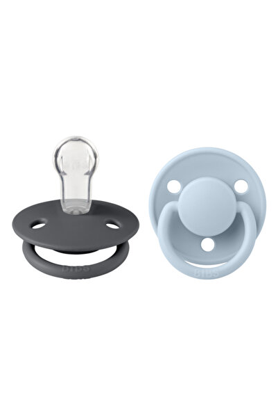 Bibs Комплект 2 пастифики De Lux Силикон Iron/Baby Blue Bleu