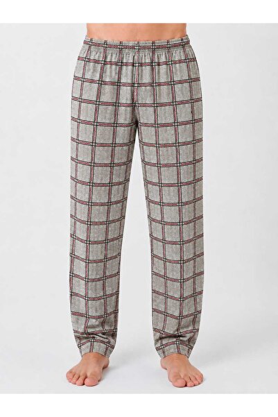 Sude HOMEWEAR Men's Square Patterned Single Bottom Pajamas
