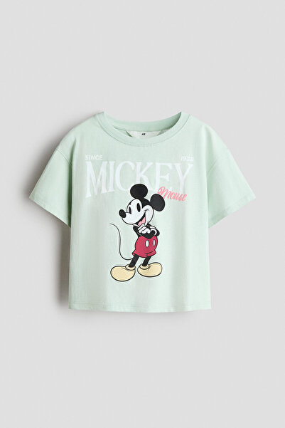 H&M Baskı Motifli ve Pamuklu Tişört