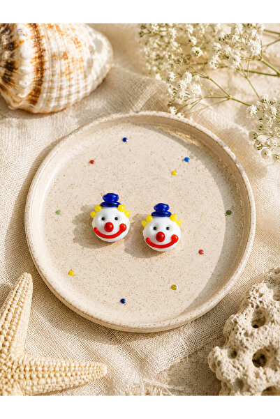 ADAMODART Handmade Murano Glass Clown Beads – Lampwork Jewelry Making Bead (2...