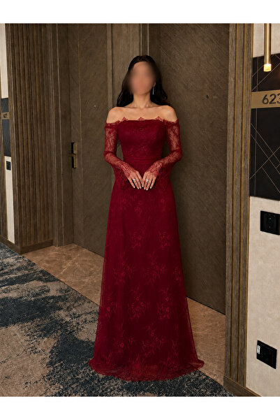 Bamah Lace Dress with Long Fringes, Elegant and Classy Design.