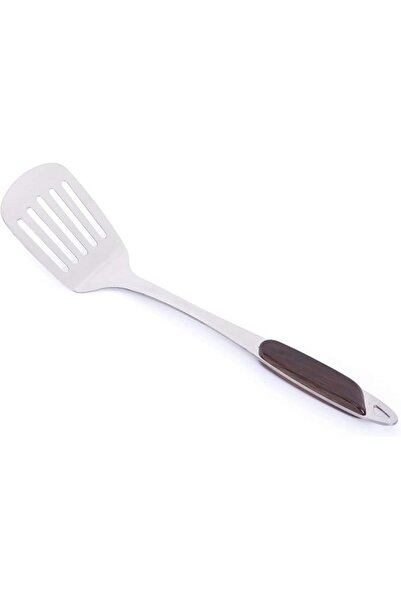 The Bros Heat Resistant Non-Stick Soft Grip Slotted Turner, Nylon/Stainless S...