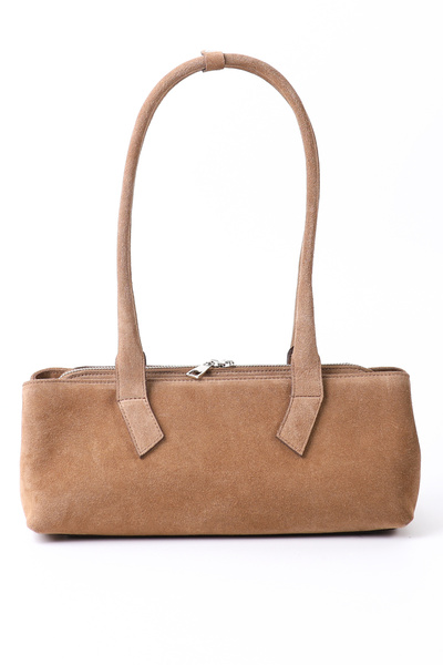 Tuna Genuine Leather Tobacco Suede Women's Shoulder Bag Cnt555