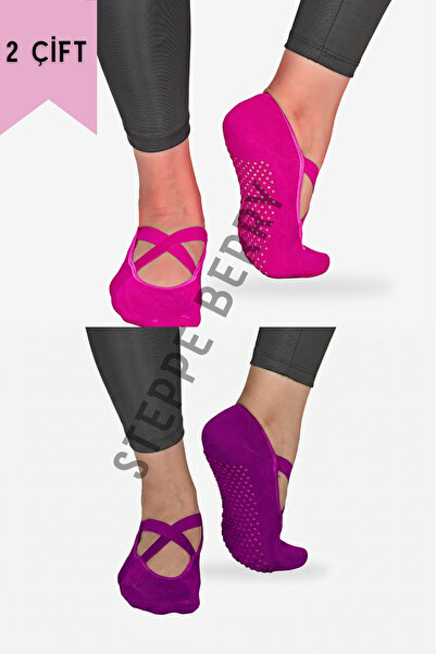STEPPE BERRY 2 Çift Pilates ve Yoga Çorabı