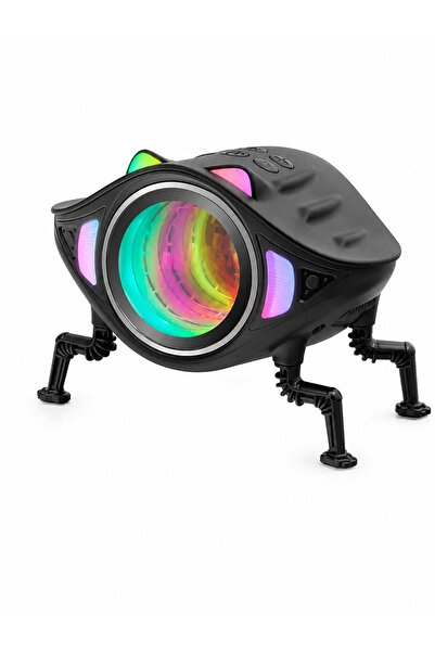 jetucuzal Bluetooth Masaüstü Hoparlör FM Radyo 5W TF RGB Robot Tasarımlı