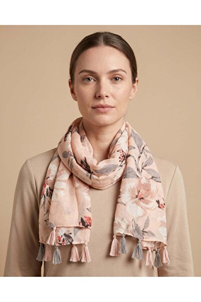 REDTAG Women Beige Floral Printed Scarf