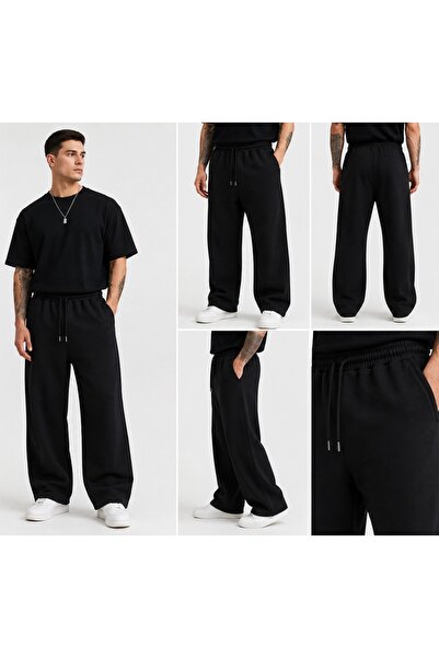Baggy Fit Premium Eşofman Altı – Siyah