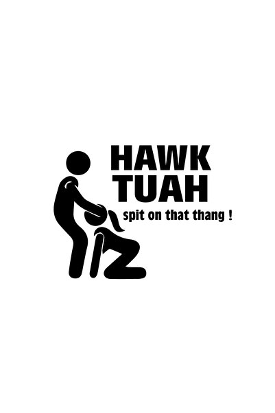 Amo-Stickers Αυτοκόλλητο Αυτοκινήτου Hawk Tuah 4 30εκ. Σκούρο Γκρι