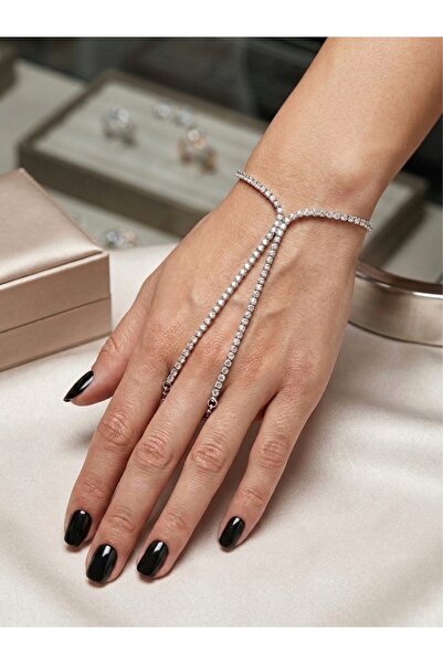 Valmont Crystal Sparkling Waterway Şahmeran - Modern Design Women's Hand Jewelry