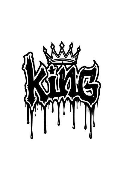 Amo-Stickers Sticker auto King of Kings 40cm Negru