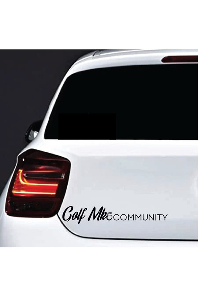 Amo-Stickers Sticker Volkswagen Golf mk5 30cm Argintiu
