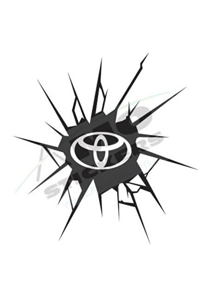 Amo-Stickers TOYOTA Sticker 25cm Negru