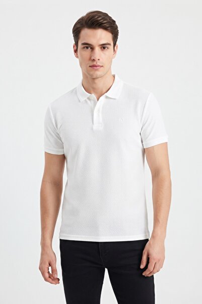 KAMER Men's Polo Collar Short Sleeve T-Shirt Regular Fit 2610 Bgl-St05606