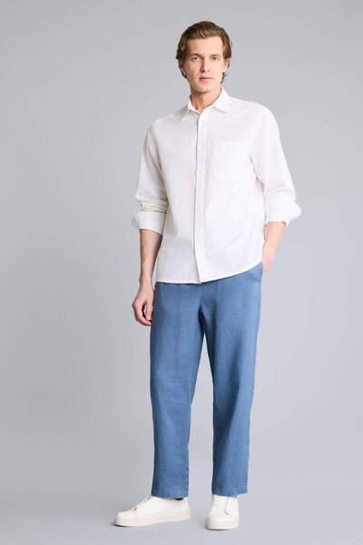 DeFacto 100% Linen Trousers G1397Ax26Sm