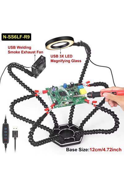 Choice4 N-SS6LF-R9 NEWACALOX Third Hand Soldering PCB Holder Tool Helping Han...