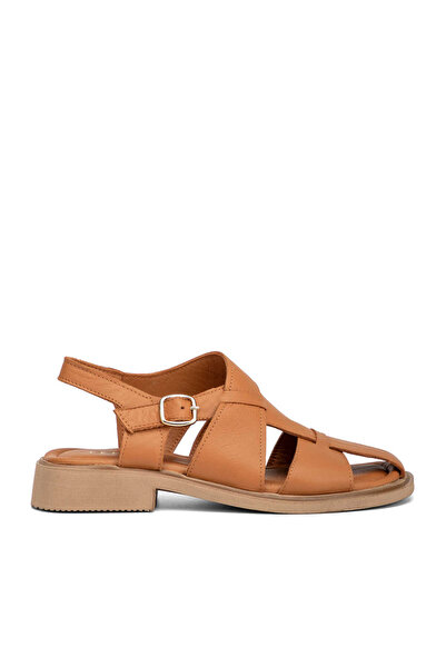 Tergan Taba Hakiki Deri Kadın Sandalet - K26Y1SN68426-A29