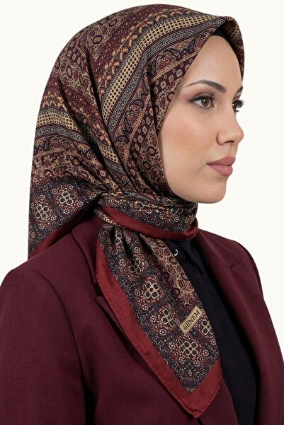 hadiora Women's Burgundy Ethnic Patterned Stitched Writing Pad