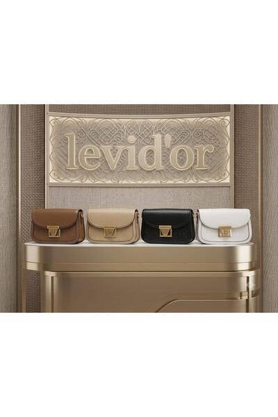 Levidor Desenli Kapaklı Omuz ve Çapraz Çanta Metal Tokalı Günlük Çanta