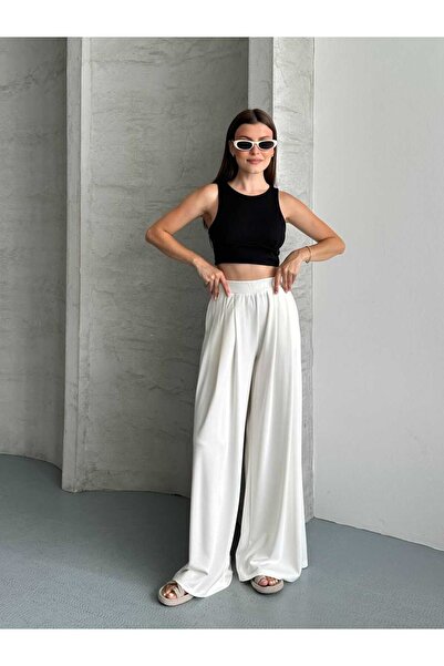 Biber Collection Kadın Modal Kumaş Pileli Şalvar Pantolon