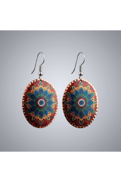 Erol Bakır New Series 1174 Bijouterie Earrings 100% Handmade Copper