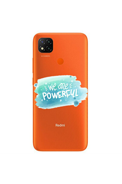 Other Xiaomi Redmi 9c We are Powerful Transparent Silicone TPU Θήκη