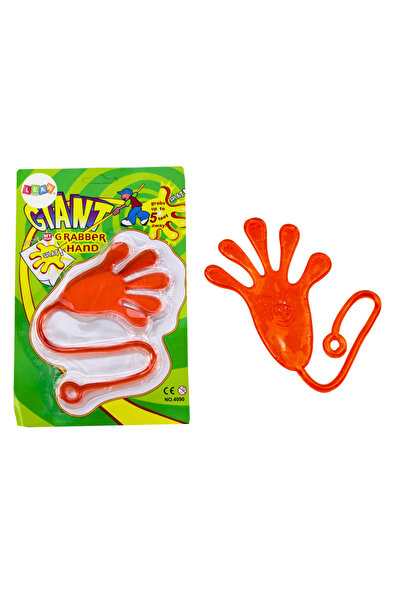 LeanToys Mana lipicioasa LEAN TOYS, 23x15x0.5cm, pentru copii peste 3 ani, rosu