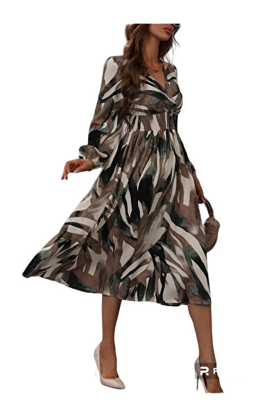 Woman's Fashion Μίντι φόρεμα για γάμο / βάπτιση, πράσινο