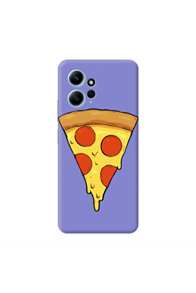 Other Xiaomi Redmi Note 12 4G Pizza Slice Purple Colored Silicone TPU Θήκη