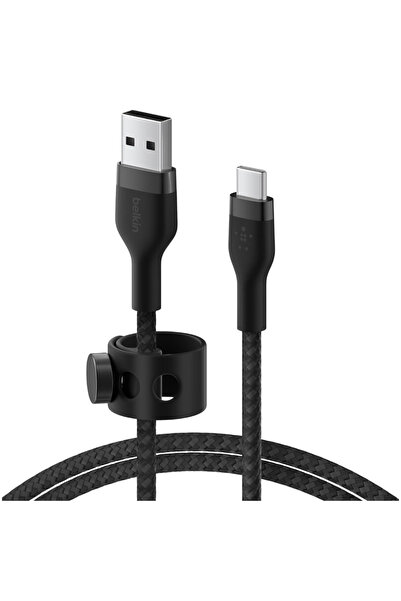 Belkin BOOSTCHARGE USB-A TO USB-C BRAIDED CABLE, 2M, BLACK