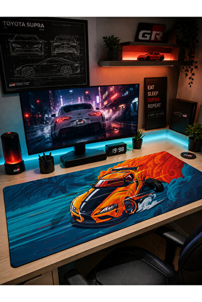 RUGRUMBA Supra Inferno Slide 40X90Cm Gaming Player XL Large Size Non-Slip Bas...