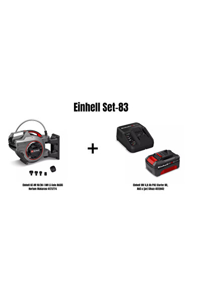 Einhell Set-83(GE-HR 18/30-1 WH Li Akülü Hortum Makarası+18V 4,0 Ah Akü & Şar...