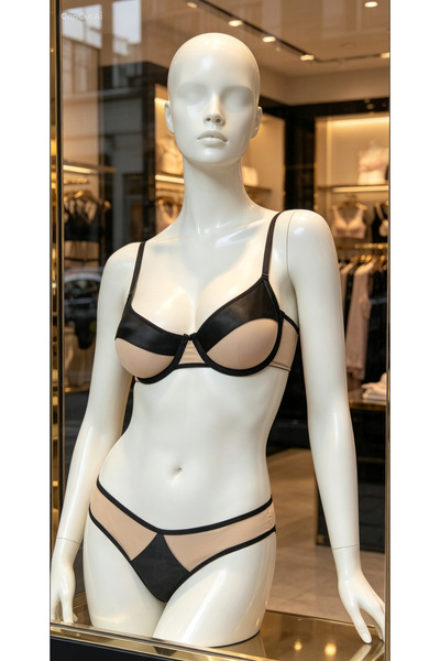 kiari Naomi Micro Tulle Detailed Capless Underwire Lingerie Set