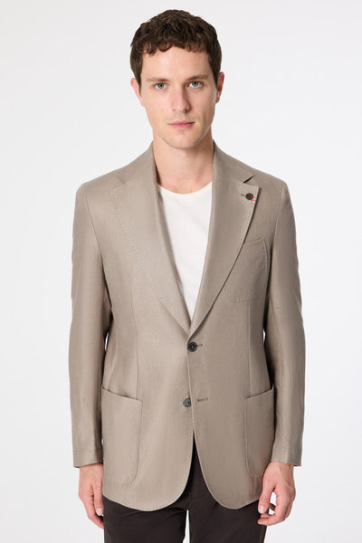 Damat Regular Fit Vizon Kumaş Ceket