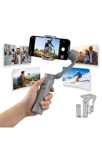 ANDCRIS Stabilizator gimbal pentru telefon, pe 3 axe, urmărire inteligentă, m...