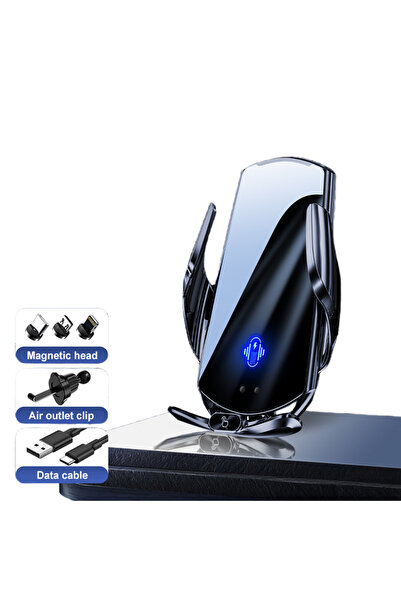 OEM Suport Auto Magnetic cu Încărcare Wireless 15W Q15, Prindere Grilă Ventil...