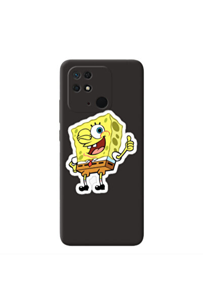 Other Xiaomi Redmi 10C spongebob2 Black Colored Silicone TPU Θήκη