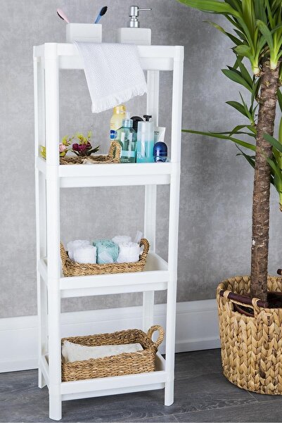 Frapan Home 4 Katlı Plastik Raf Ünitesi Mutfak Rafı Banyo Rafı Banyo Düzenleyici Organizer