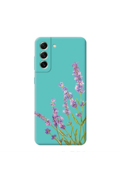 Other Samsung S21 PLUS Flowers 8 Turquoise Colored Silicone TPU Θήκη