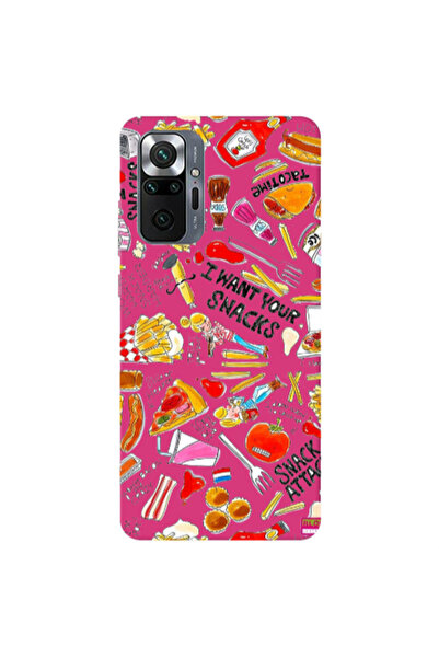 Other Xiaomi Redmi Note 10 Pro 4G Snack attack Fuchsia Colored Silicone TPU Θήκη